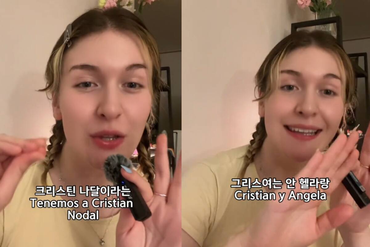 Joven relata en coreano toda la polémica sobre la relación entre Ángela Aguilar y Christian Nodal