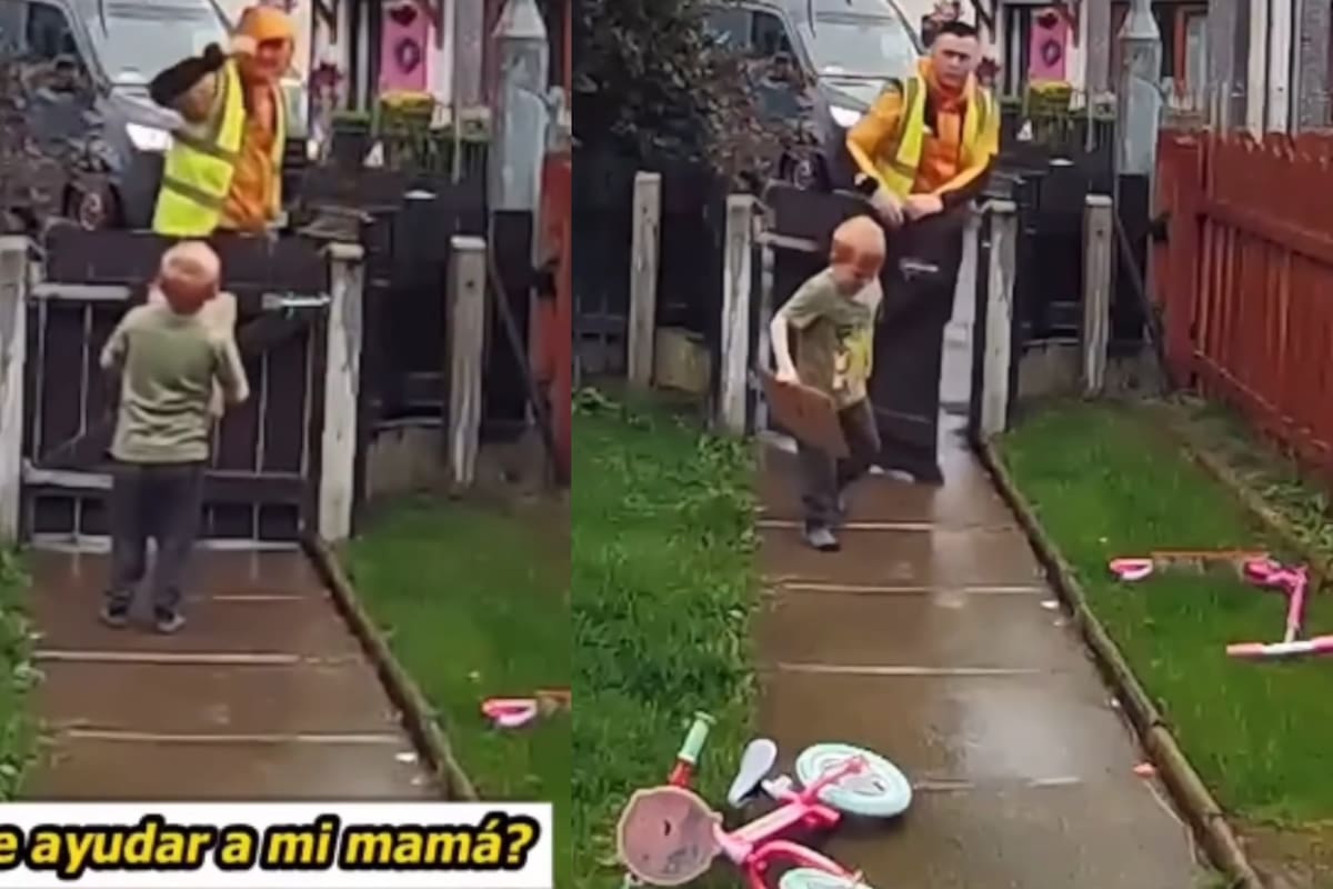 Niño se vuelve viral al pedir ayuda a un repartidor para socorrer a su madre desmayada