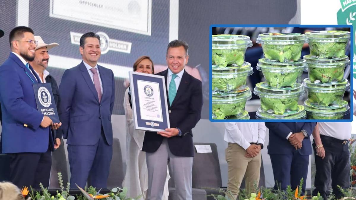 ¡Más de 12 mil kilos! Jalisco rompe Récord Guinness con el guacamole más grande del mundo; al menos 800 personas participaron en su elaboración