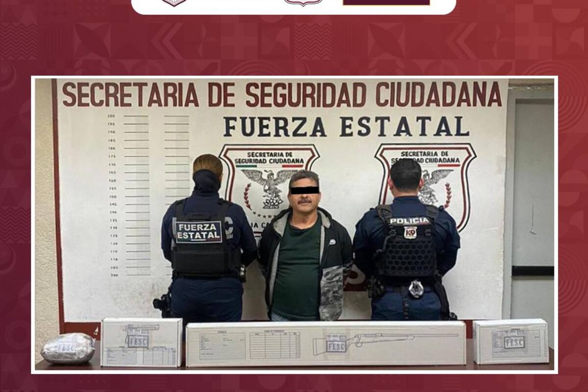 Detienen a sujeto en posesión de armas de fuego y cargadores en el ejido Estación Coahuila