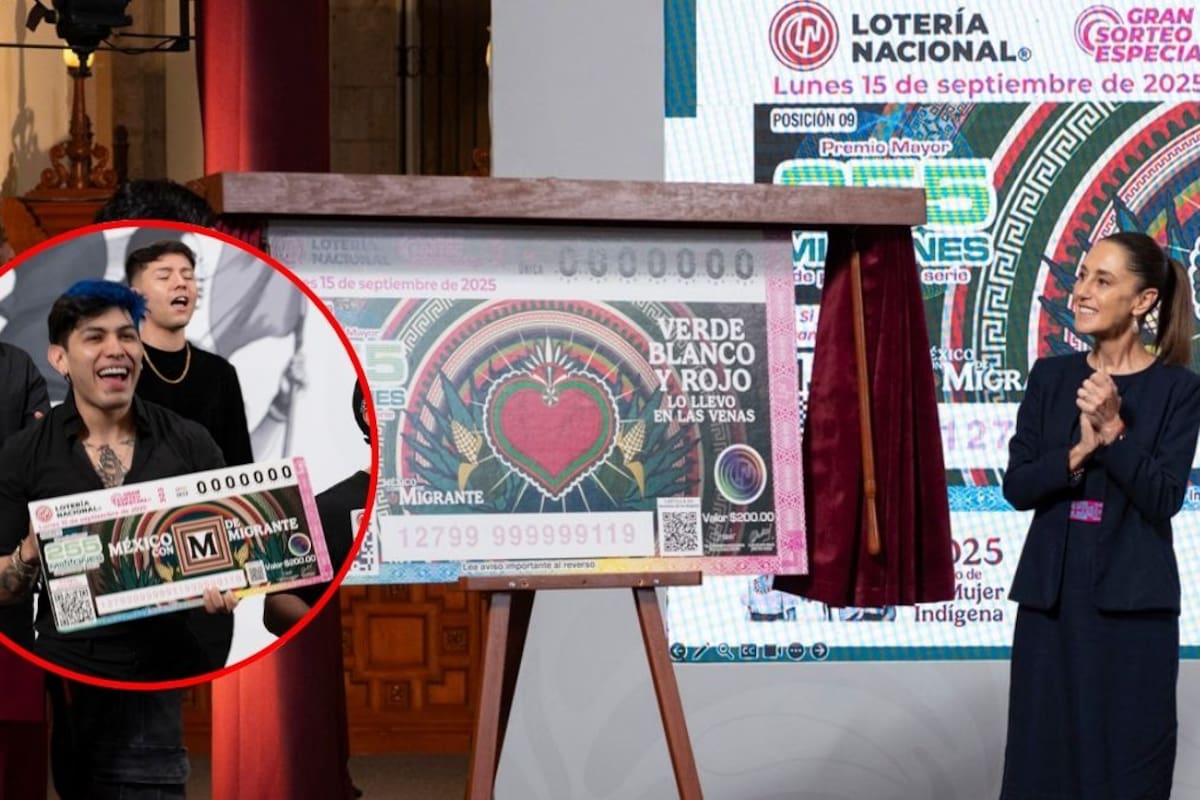 Sheinbaum presenta sorteo especial “México con M de Migrante” de Lotería Nacional que destinará más de 100 millones de pesos para apoyar a connacionales en EEUU