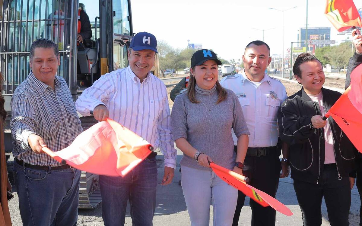 El alcalde Antonio Astiazarán dio el banderazo del inicio oficial de la obra del paso a desnivel de Colosio y Solidaridad. | Crédito: Julián Ortega