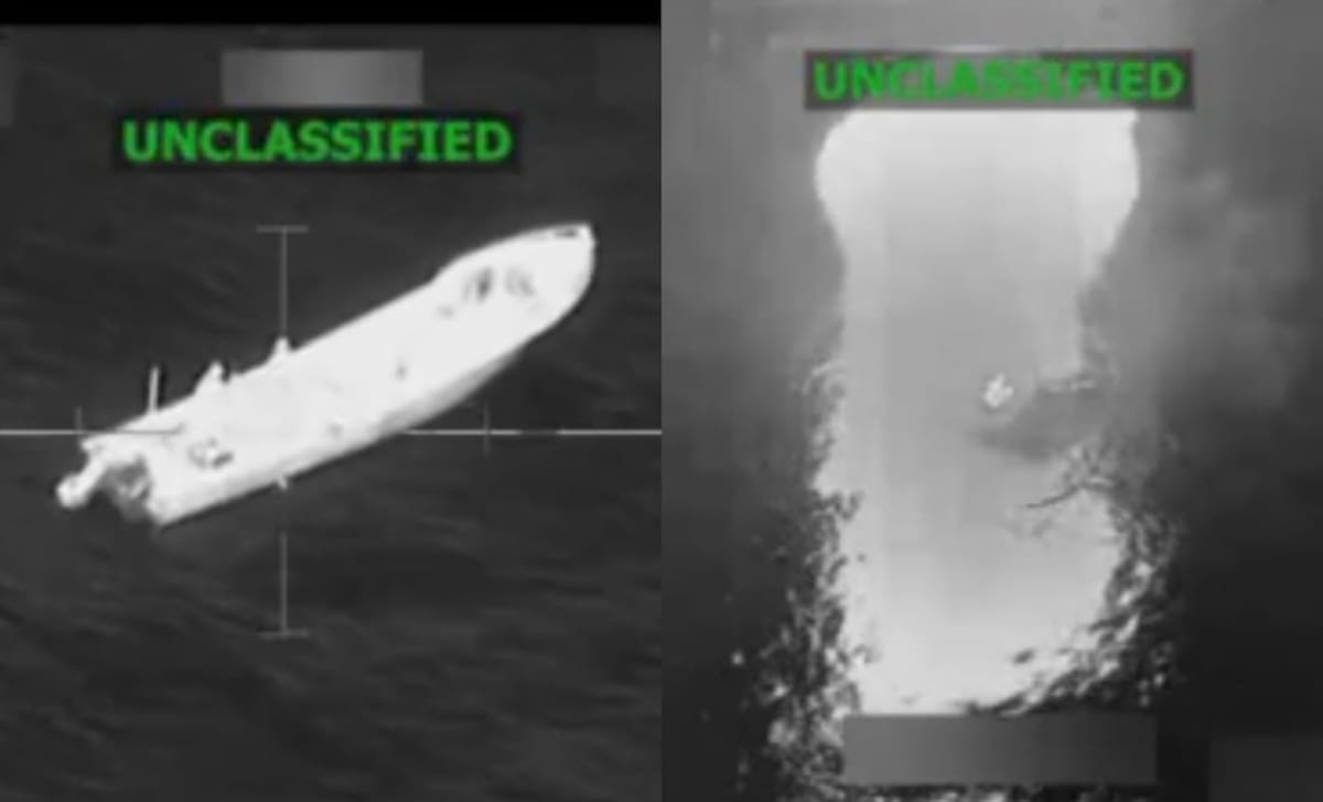 VIDEO: EU ataca 2 presuntas narcolanchas en el Pacífico; mata a 6 personas