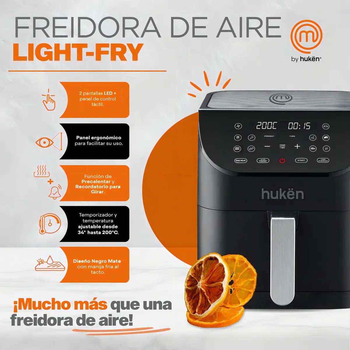 Freidora de aire marca Hukën de 6 litros | Mercado Libre