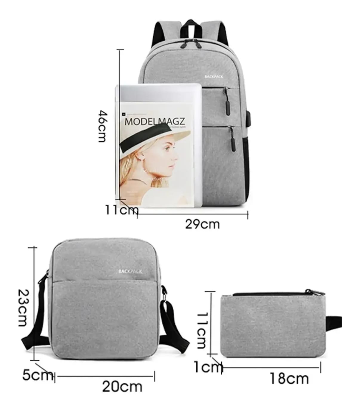 Set de tres piezas de mochila escolar de la marca TBJOCE. | Mercado Libre