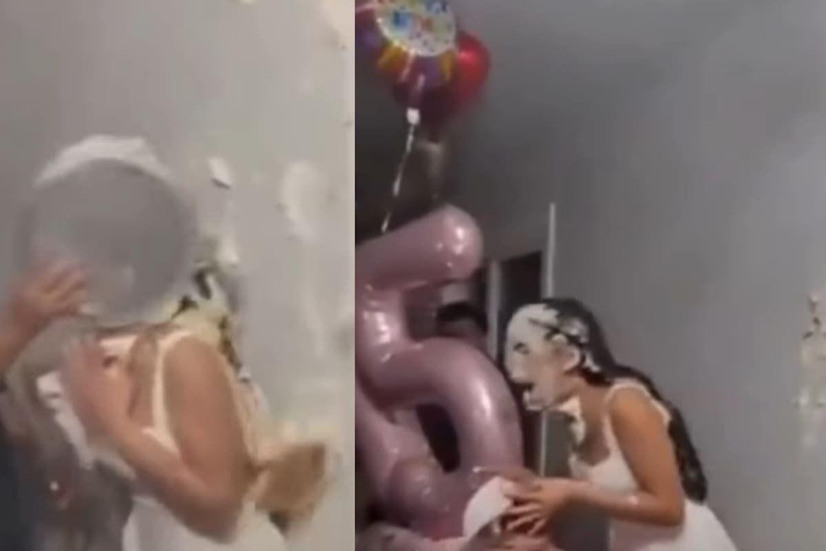 “Le estamparon la cara con el pastel, dejándola llorando”: Joven se vuelve viral por el lamentable momento durante su fiesta de 15 años
