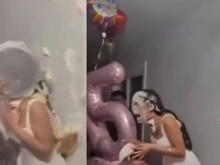 “Le estamparon la cara con el pastel, dejándola llorando”: Joven se vuelve viral por el lamentable momento durante su fiesta de 15 años