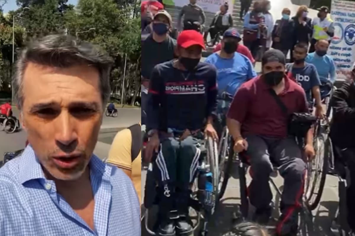 VIDEO: Sergio Mayer cae de silla de ruedas al intentar ser más incluyente