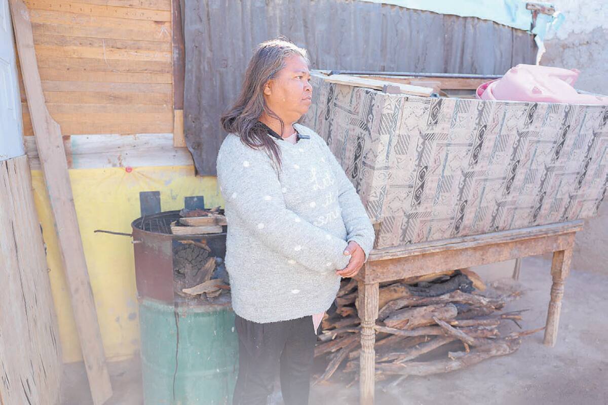 “El granizo tronaba en las láminas... se puso bien helado, insoportable”