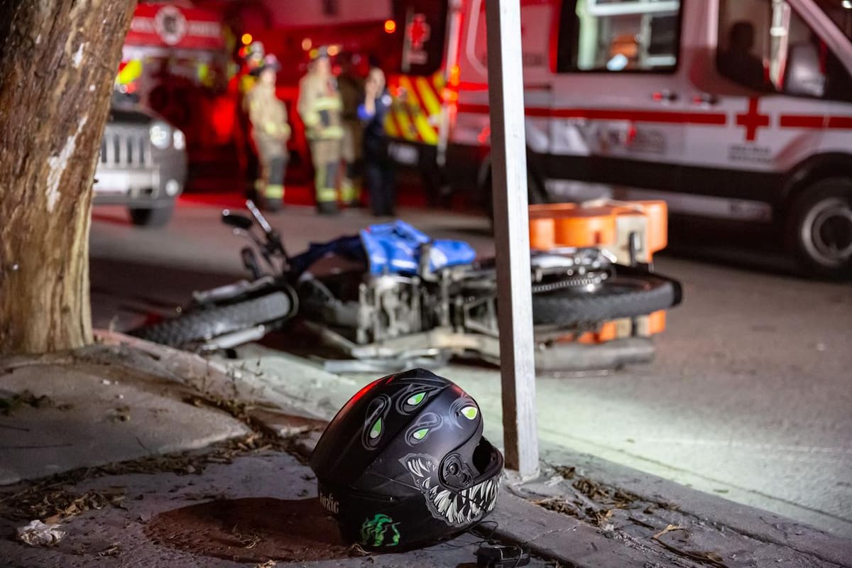 Se accidente repartidor de pizza en colonia Libertad