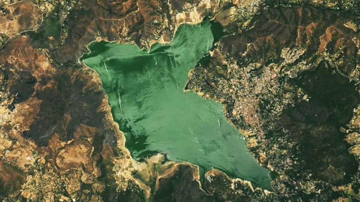 Embalse del Valle de Bravo. 17 de mayo del 2024. Foto: NASA