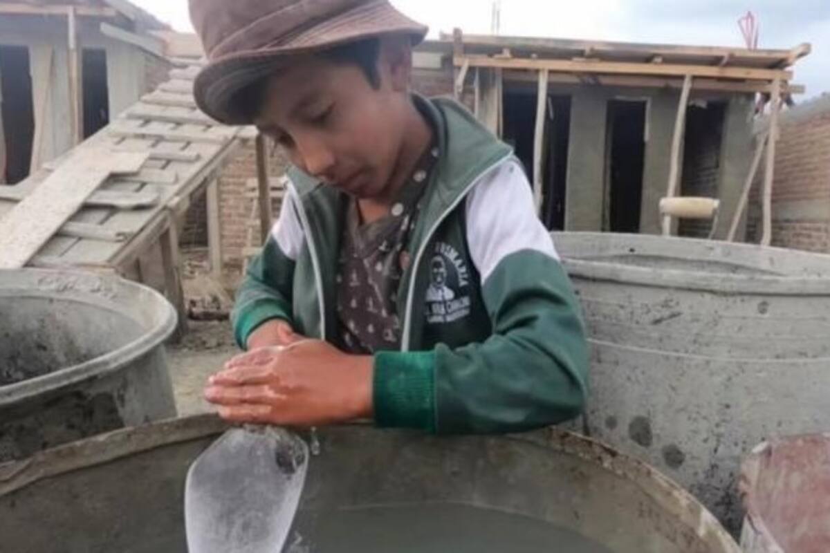 Francisco, el niño albañil que sueña con ser arquitecto, recibe beca de una universidad