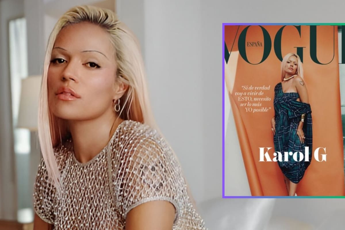 “Parece abuela”: Karol G recibe críticas por sus cejas en la portada de Vogue España
