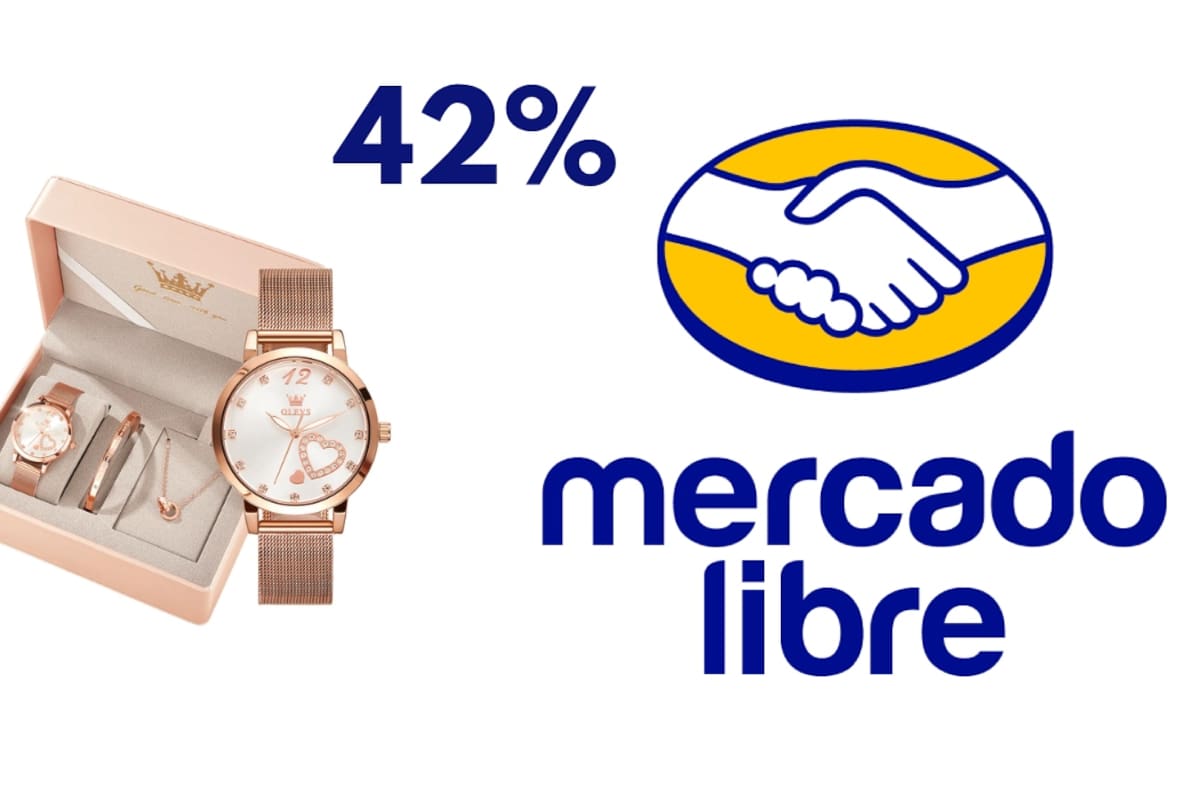 Mercado Libre lanza reloj con caja para regalo y 3 piezas adicionales con 42% de descuento