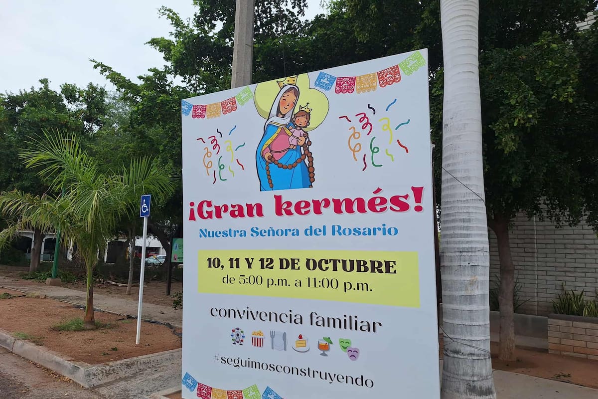 Preparan kermés para celebrar a la Virgen del Rosario en Cajeme