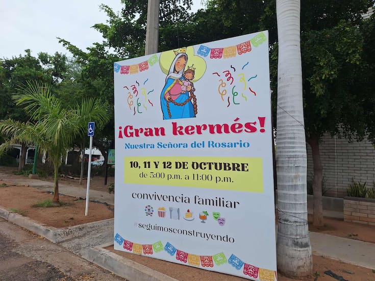 Preparan kermés para celebrar a la Virgen del Rosario en Cajeme
