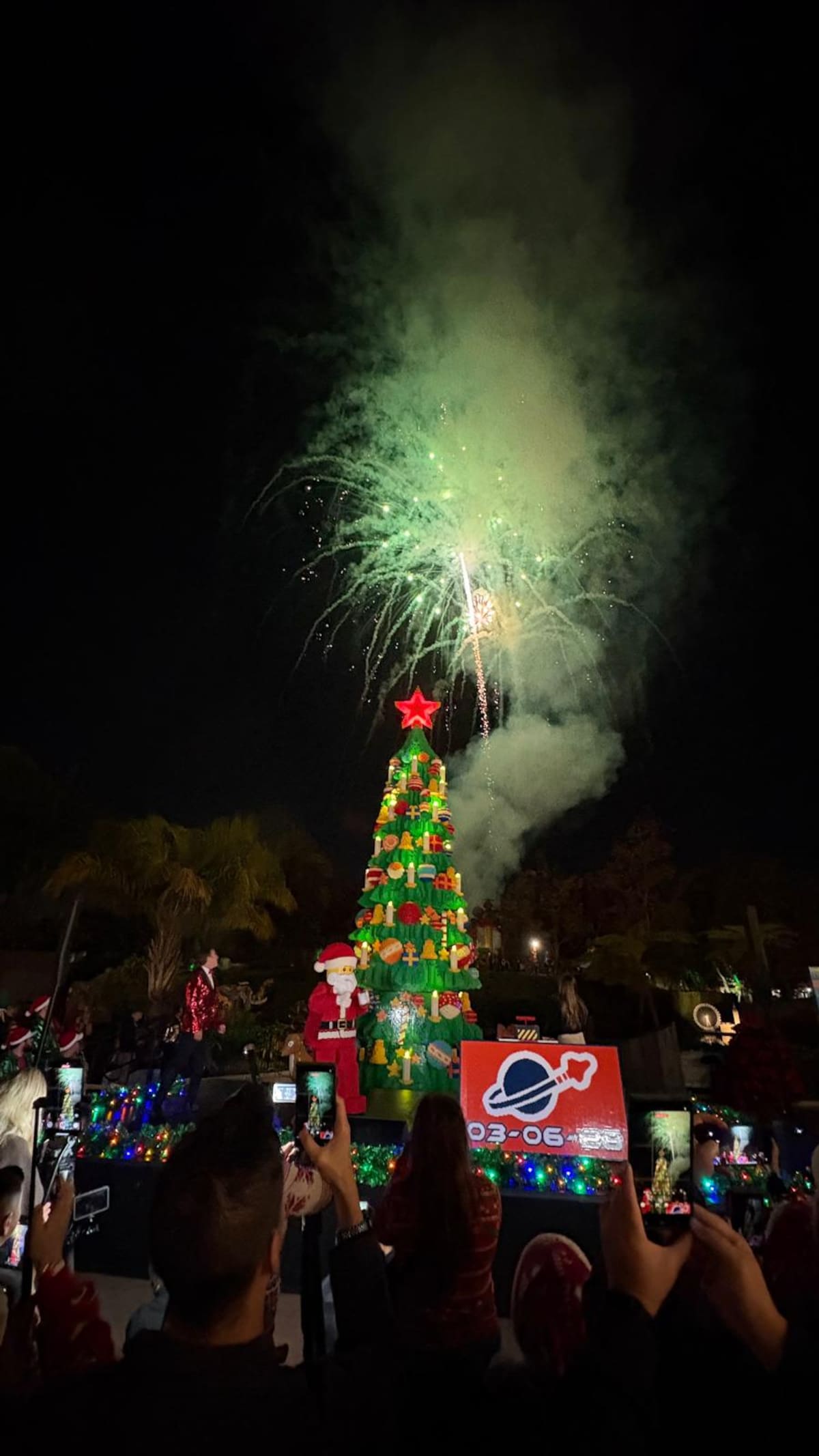 El árbol de más de 10 metros fue encendido en una ceremonia encabezada por la actriz Danielle Fishel durante la edición 23 del evento en el parque temático. Foto: Ana Gómez