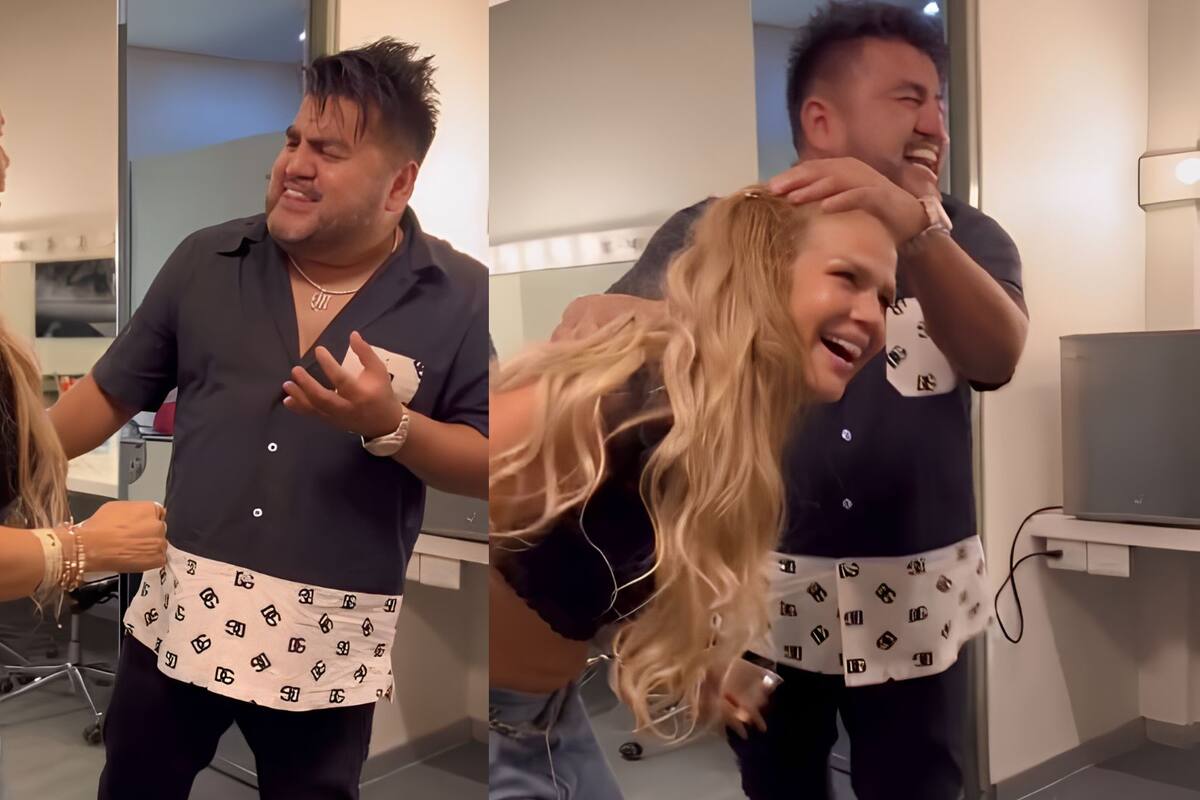 ¡Y no fue en la boca! Niurka desata polémica por intentar besar a Luis Antonio López ‘El Mimoso’