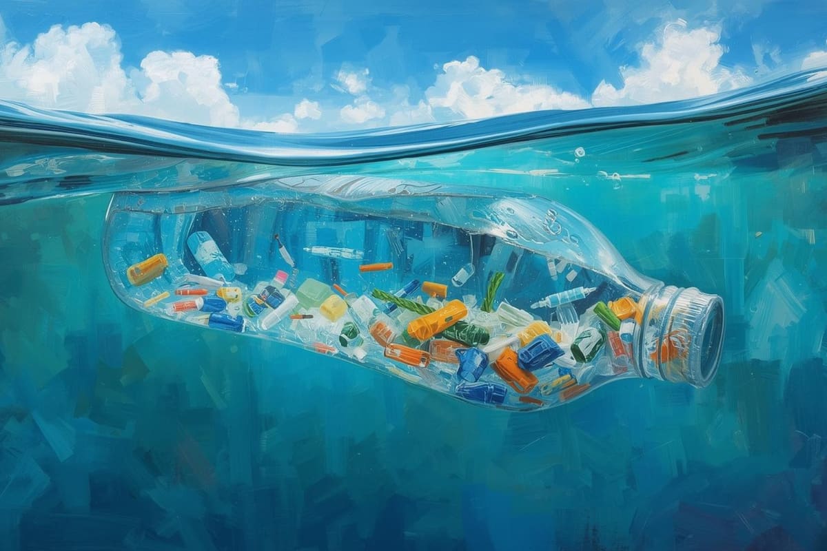 ¿Cúantos microplásticos hay en una botella de agua?