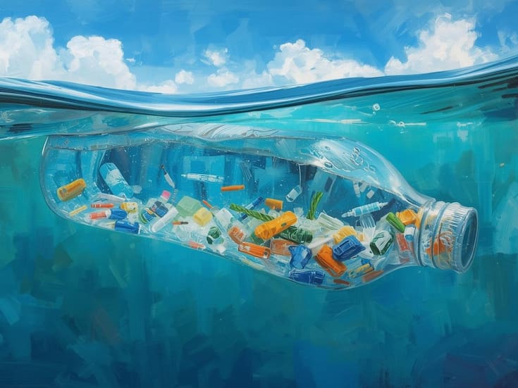 ¿Cúantos microplásticos hay en una botella de agua?