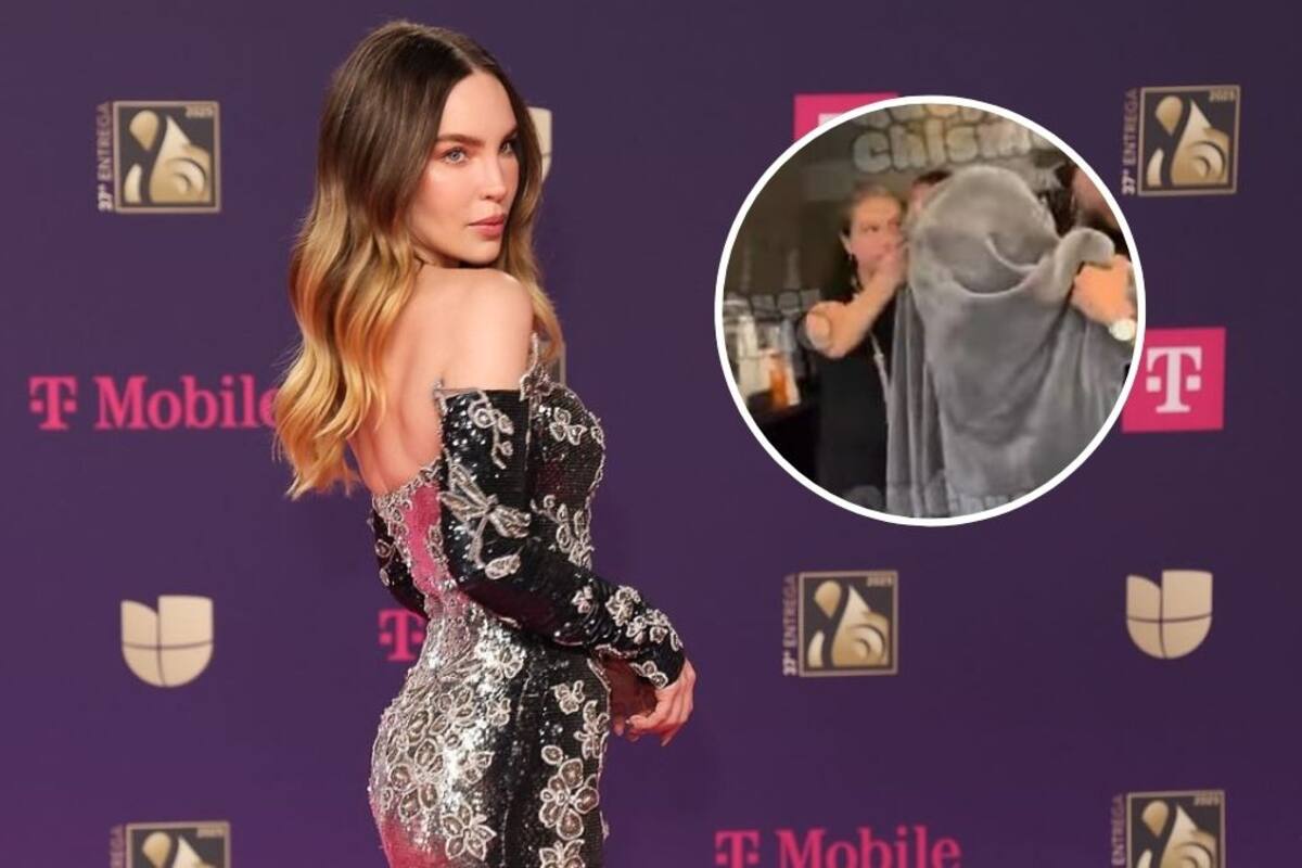 Belinda habría evadido a la prensa cubierta con una cobija