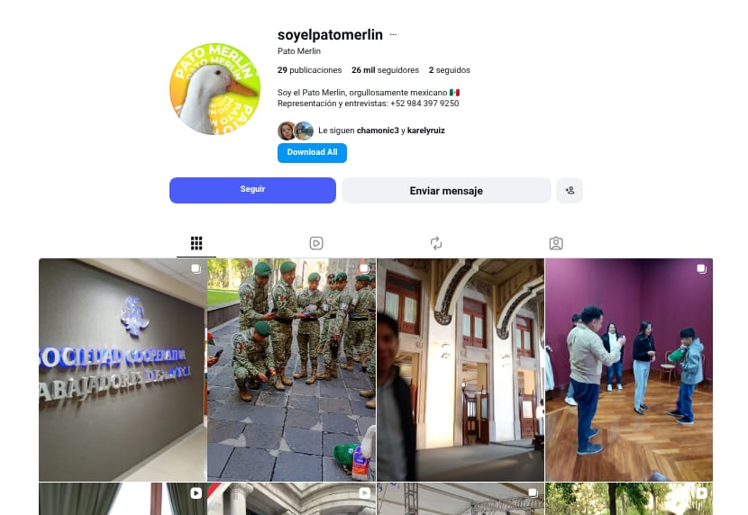 Pato Merlín ya tiene redes sociales y así presume los lujos con los que lo consienten.