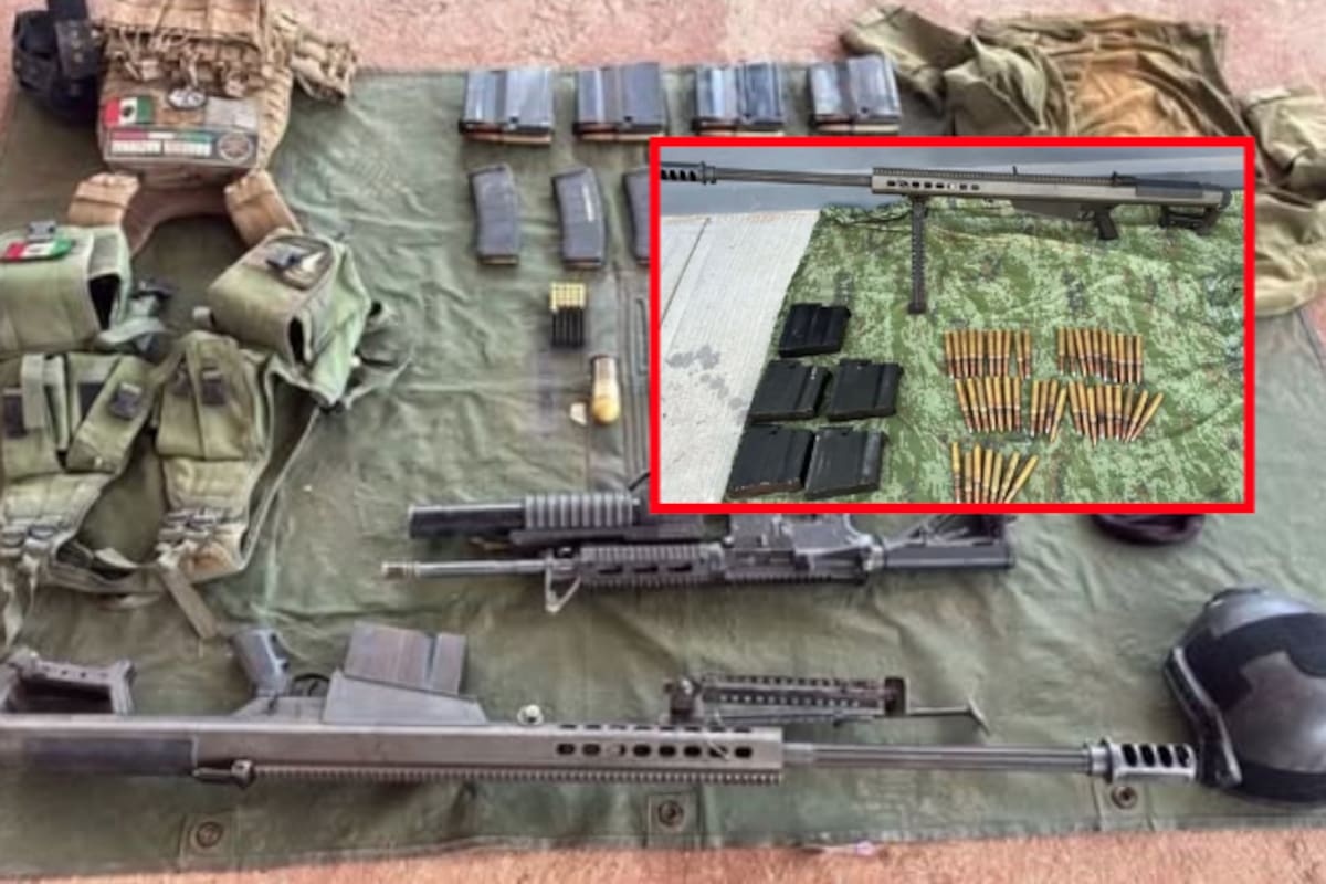 Hallan arsenal de guerra en Sinaloa: aseguran fusiles Barrett, granadas y más de 200 cartuchos en San Ignacio