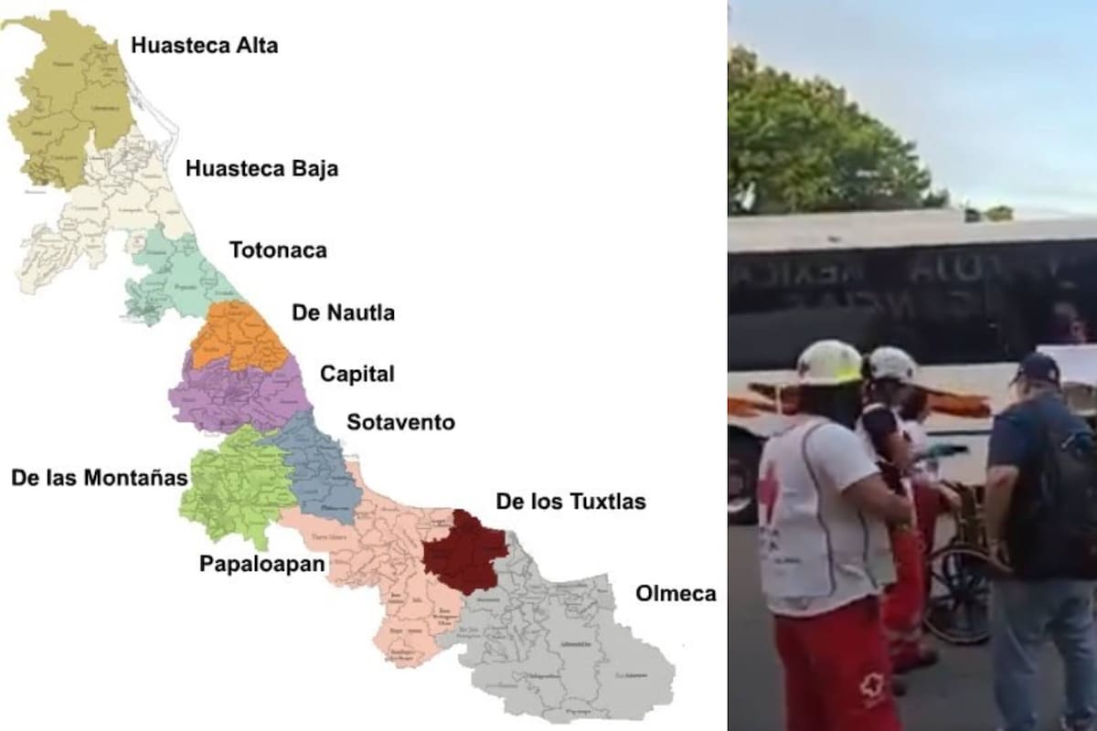 Accidente en Veracruz deja 20 heridos; autobús choca contra tráiler de ayuda humanitaria