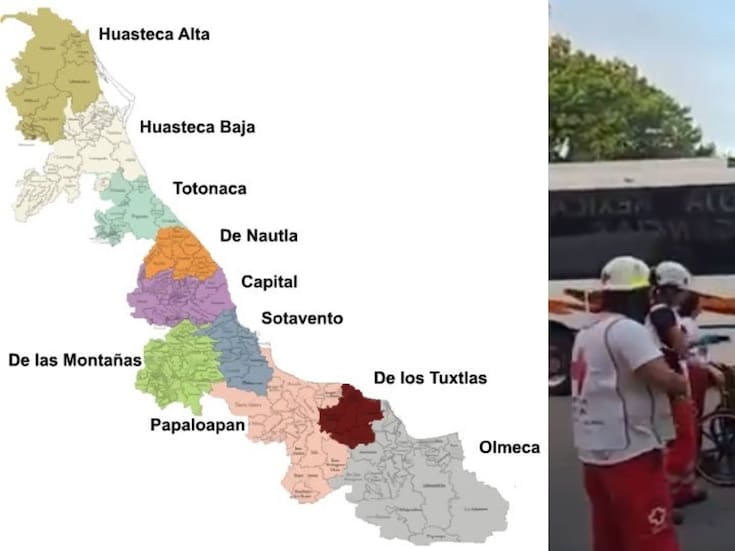 Accidente en Veracruz deja 20 heridos; autobús choca contra tráiler de ayuda humanitaria