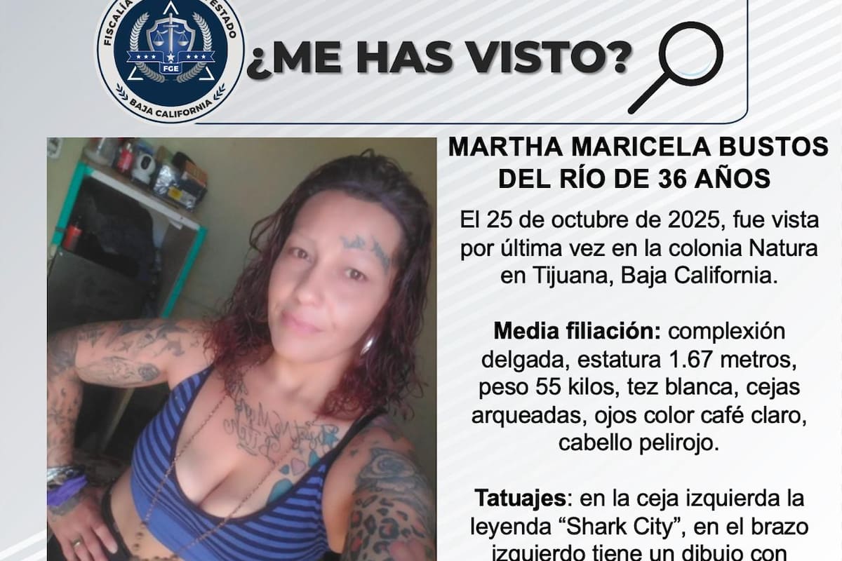 Se busca a  Martha Maricela Bustos del Río de 36 años de edad.