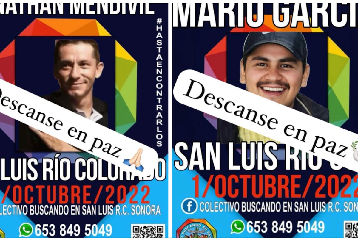 Identifican restos de dos jóvenes desaparecidos desde 2022 en San Luis Río Colorado