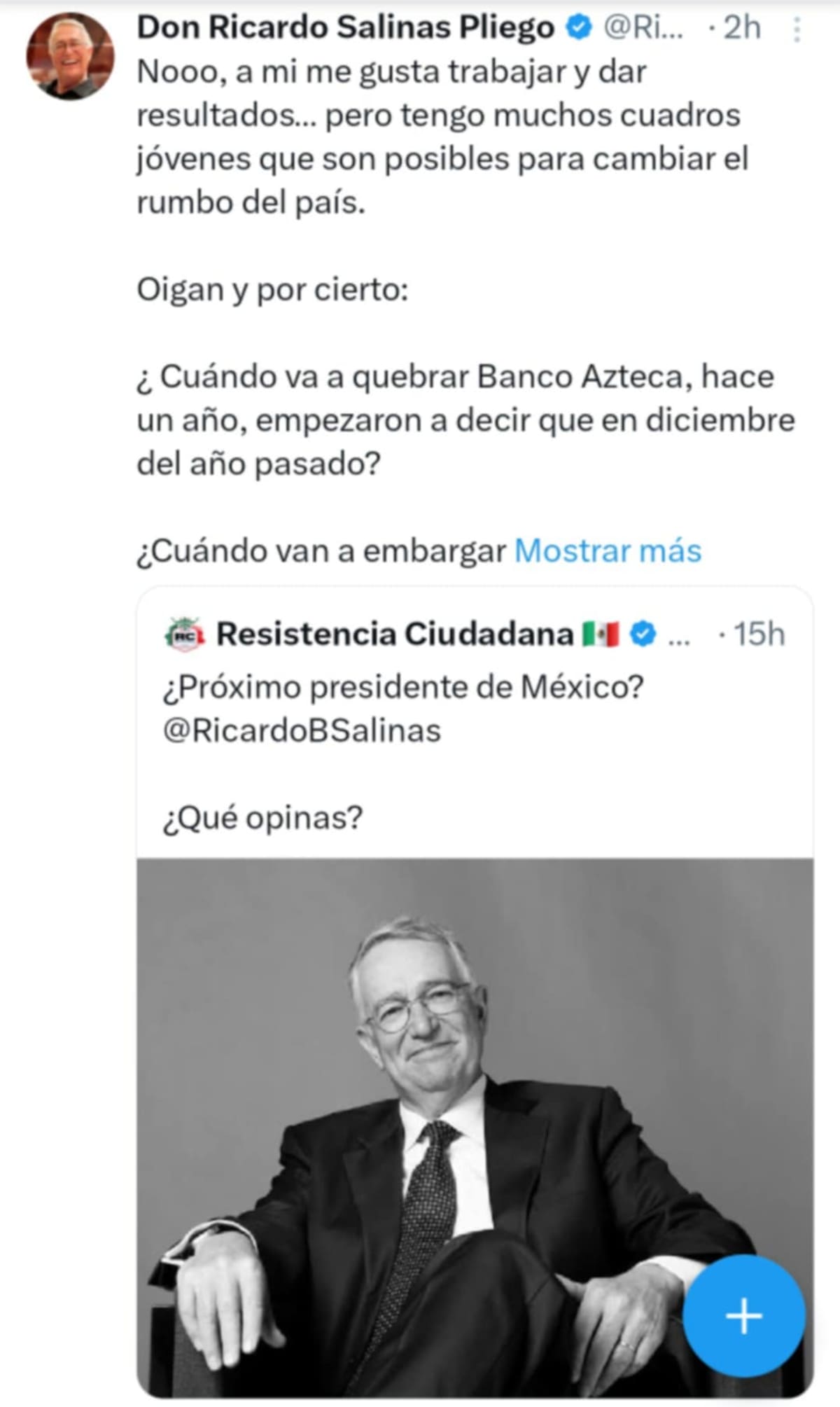 En una segunda sugerencia, el empresario nuevamente negó su interés en el cargo