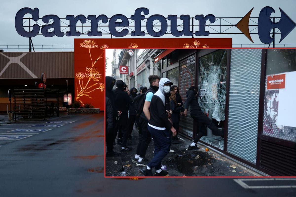 50 tiendas de Carrefour fueron afectadas directamente por los disturbios en Francia y advierte caída en sus ganancias