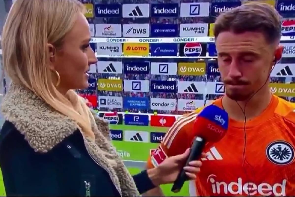 El insólito error de una reportera: entrevistó al jugador equivocado tras la goleada por culpa del intercambio de camisetas