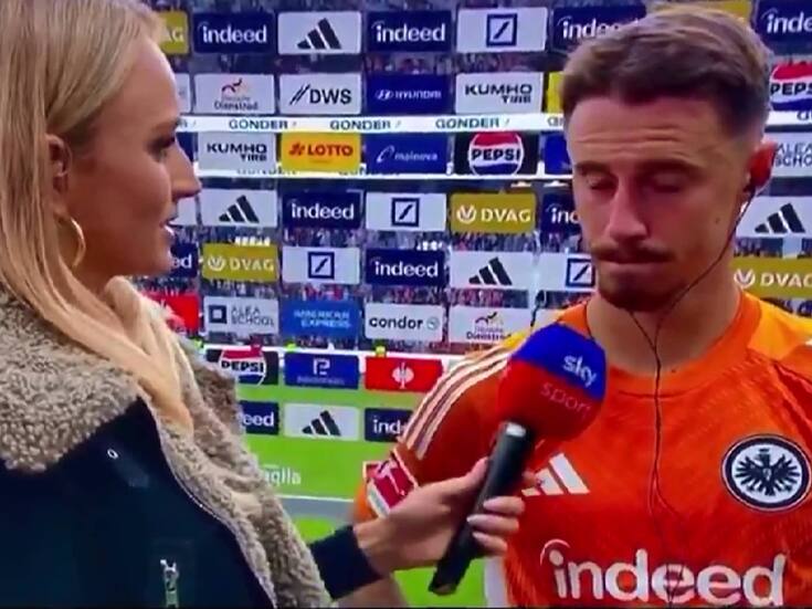 El insólito error de una reportera: entrevistó al jugador equivocado tras la goleada por culpa del intercambio de camisetas