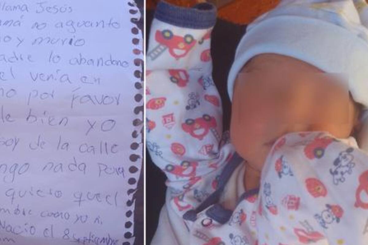 "Cuídenlo bien, por favor", abandonan bebé en bolsa con nota conmovedora