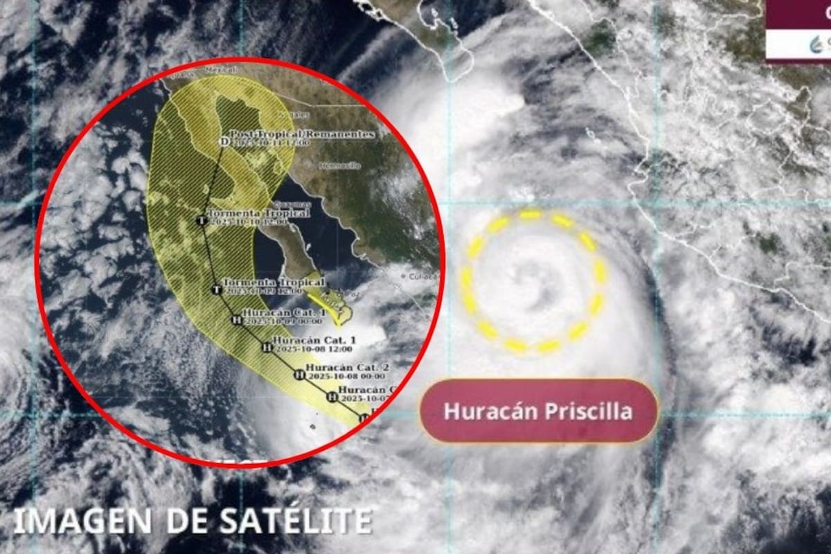 Huracán Priscilla impactará en el occidente de México con lluvias intensas, fuertes vientos y oleaje peligroso, activando vigilancia en seis estados