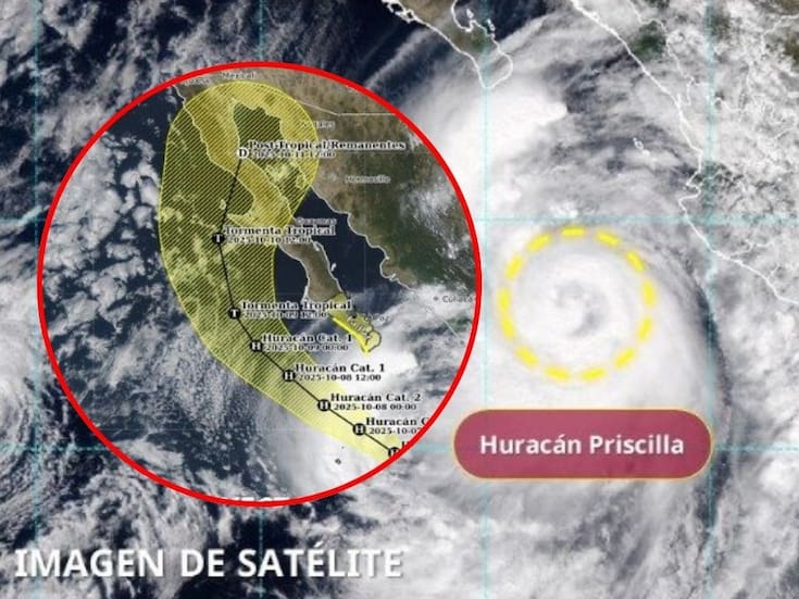 Huracán Priscilla impactará en el occidente de México con lluvias intensas, fuertes vientos y oleaje peligroso, activando vigilancia en seis estados