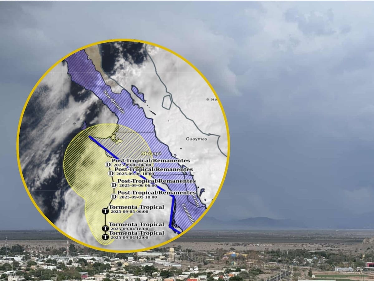 Así avanza Lorena por el Noroeste de México, según el SMN. | Crédito: GH y SMN/Conagua