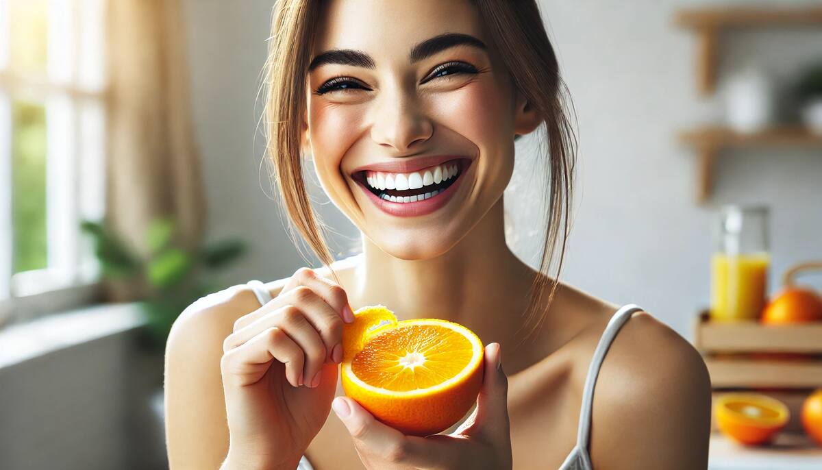 La naranja es una buena fuente de vitamina C que ayudas a reducir el riesgo de enfermedades respiratorias. / Imagen ilustrativa hecha con IA (Chatgpt).