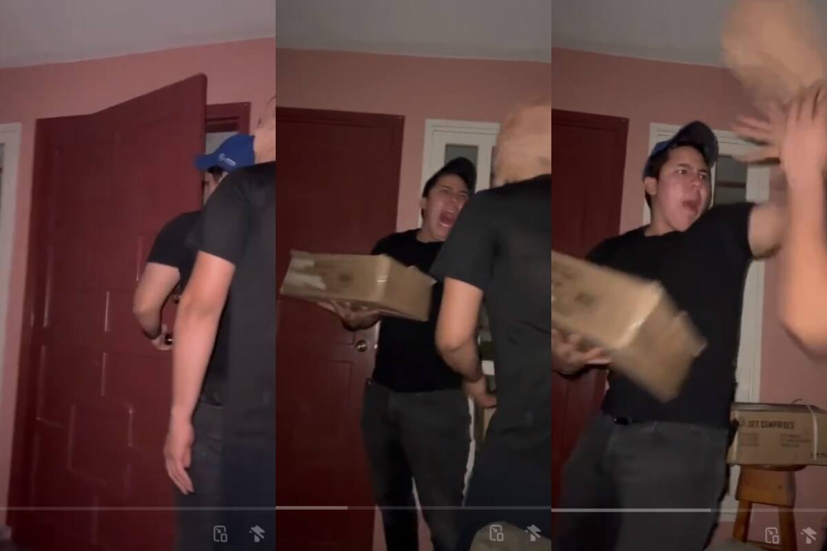 Joven sufre un TREMENDO susto por parte de sus amigos: ¡casi los golpeaba por el miedo!