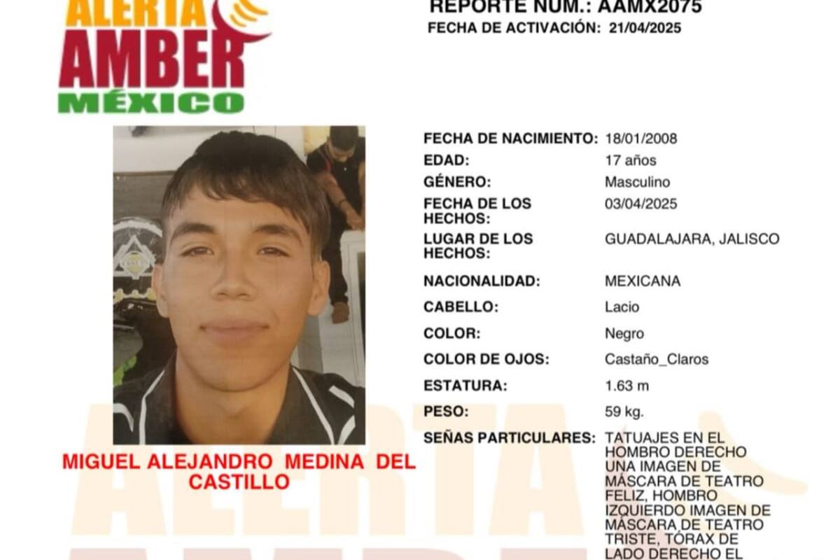 Activan Alerta Amber por Miguel Alejandro Medina del Castillo