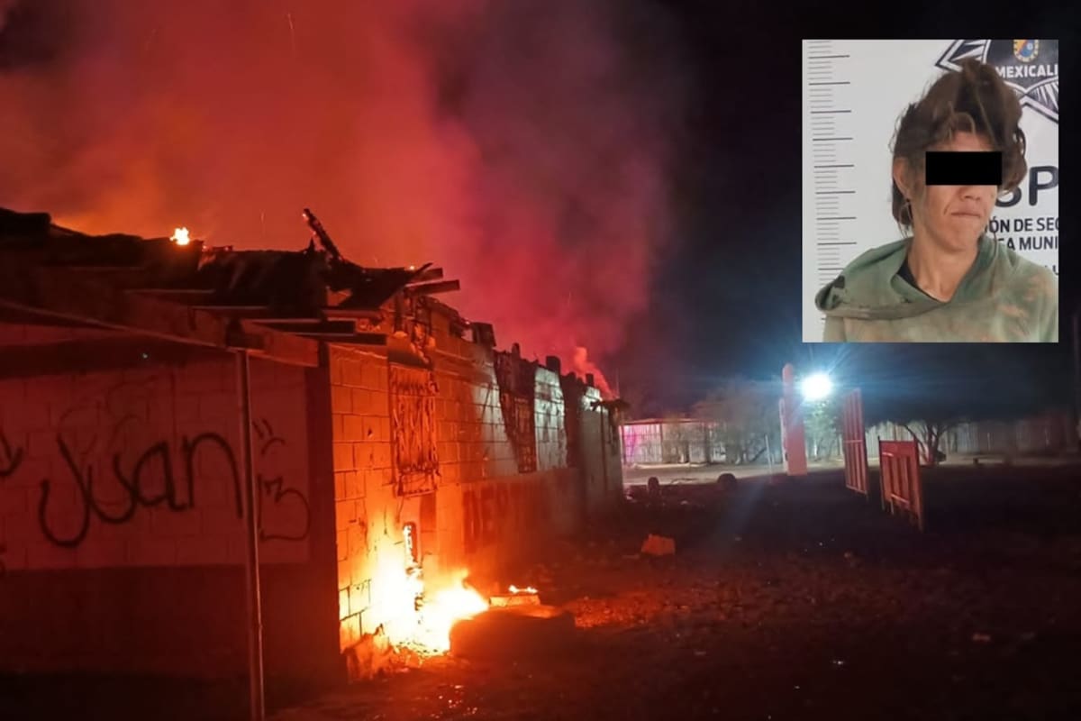 Mujer prende fuego a Junta de Mejoras en el ejido Oviedo Mota Reacomodo