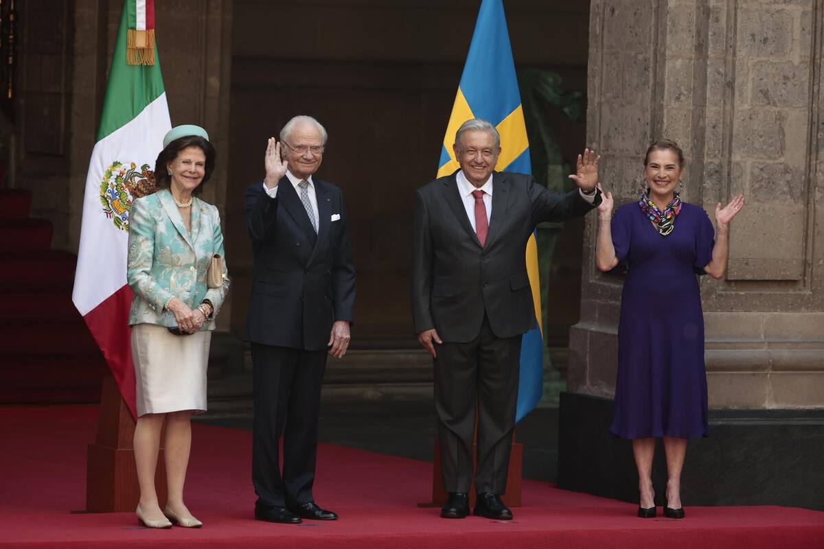AMLO recibe a los reyes de Suecia en su visita a México