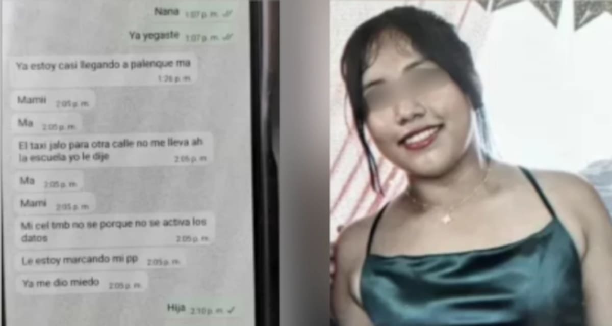 La rápida reacción de la adolescente y la difusión en redes permitieron que fuera localizada con vida en Palenque.. Foto: CAPTURA DE PANTALLA