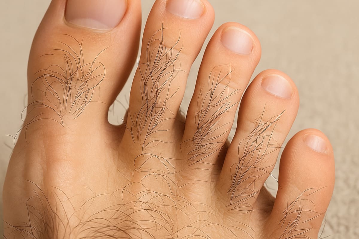 Tener muchos vellos en los dedos de los pies o pocos pueden indicarte si tienes algún problema de salud