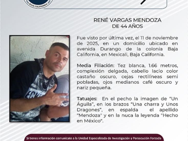Familiares buscan a René: 20 días sin noticias de él