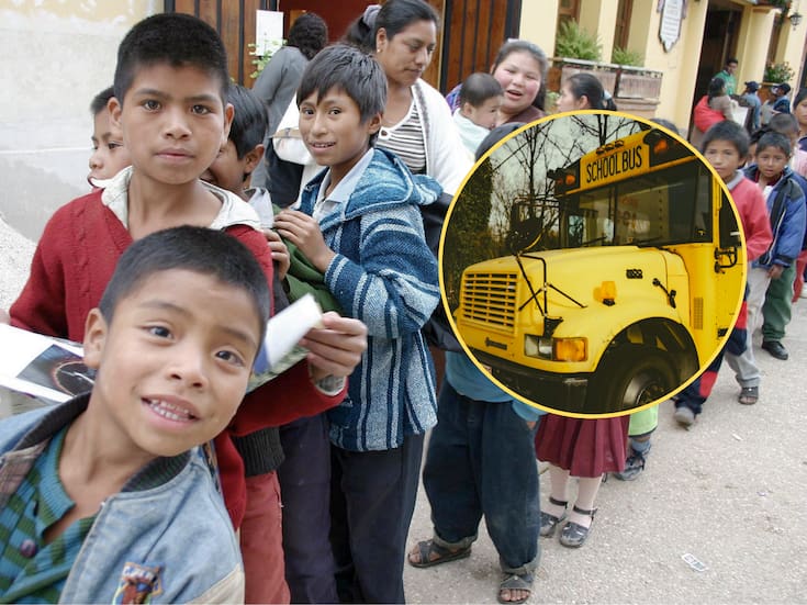 Mientras en comunidades rurales de México niños caminan kilómetros para ir a la escuela, en Francia el transporte escolar es gratuito y organizado por el Estado