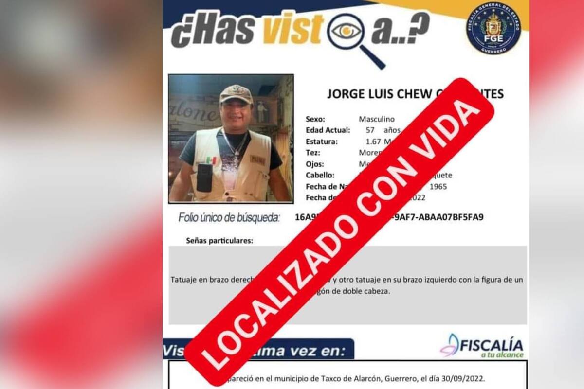 Localizan con vida a periodista como desaparecido el pasado viernes
