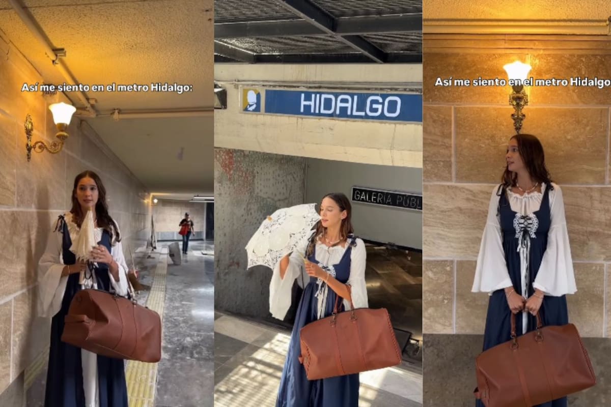 Critican a Ary Tenorio, novia de Luisito Comunica, por grabar un video ambientado en otra época dentro del Metro Hidalgo
